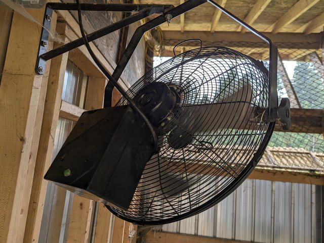 An assembled 'v1' build of 3-speed pull chain fan converted to being 'smart'